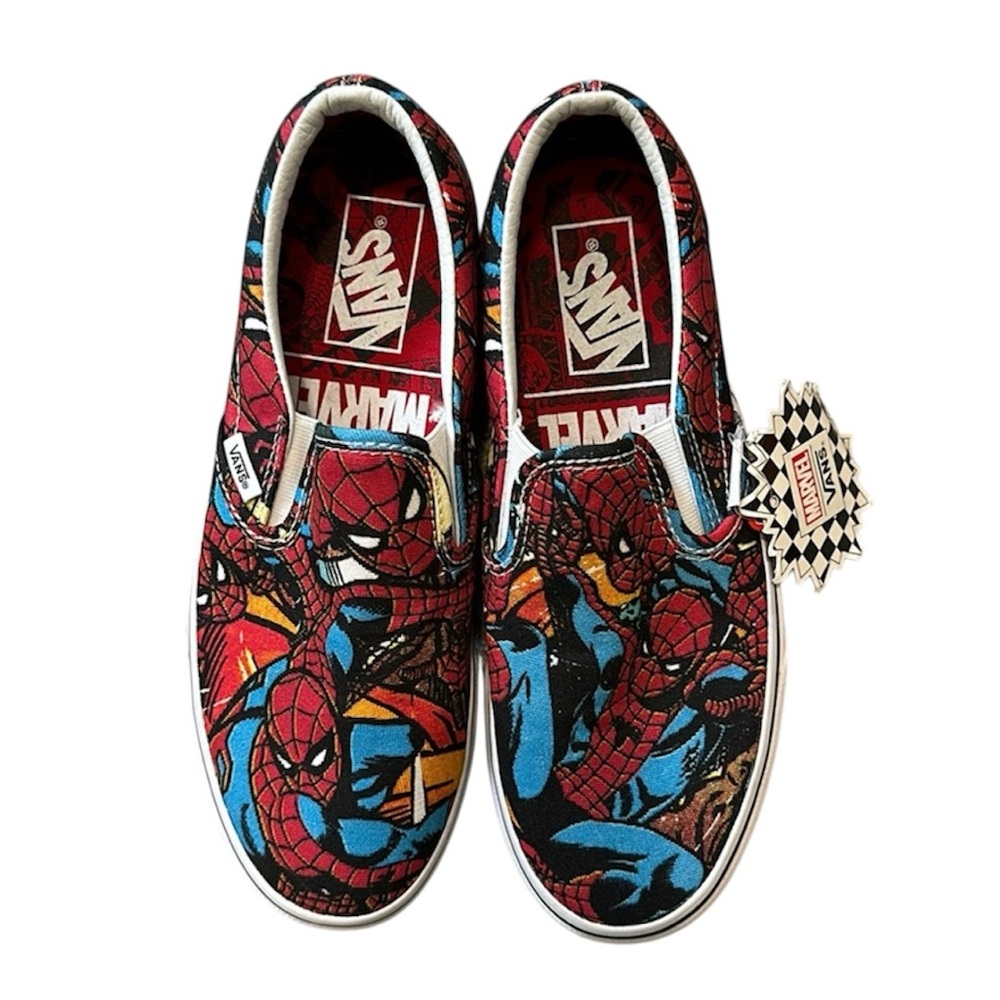 Brand New Vans Slip-Ons x Marvel Spiderman Men 6.5